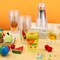 50PCS Mexican Fiesta Plastic Cups – 16 oz Clear Disposable Party Cups with Colorful Designs for Cinco De Mayo, Taco Night, Birthday & Hispanic Heritage Celebrations